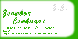 zsombor csakvari business card